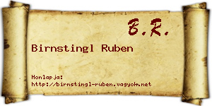Birnstingl Ruben névjegykártya